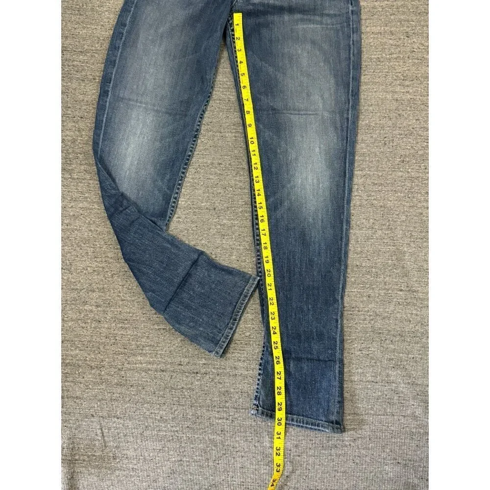 Hudson Blue Denim Skinny Jeans Women’s Mid Rise Size 30 x 30 Made in USA - Picture 7 of 16